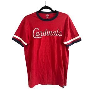 47 St Louis Cardinals Red Otis Ringer Tee Shirt Baseball Short Sleeve - Sz Small